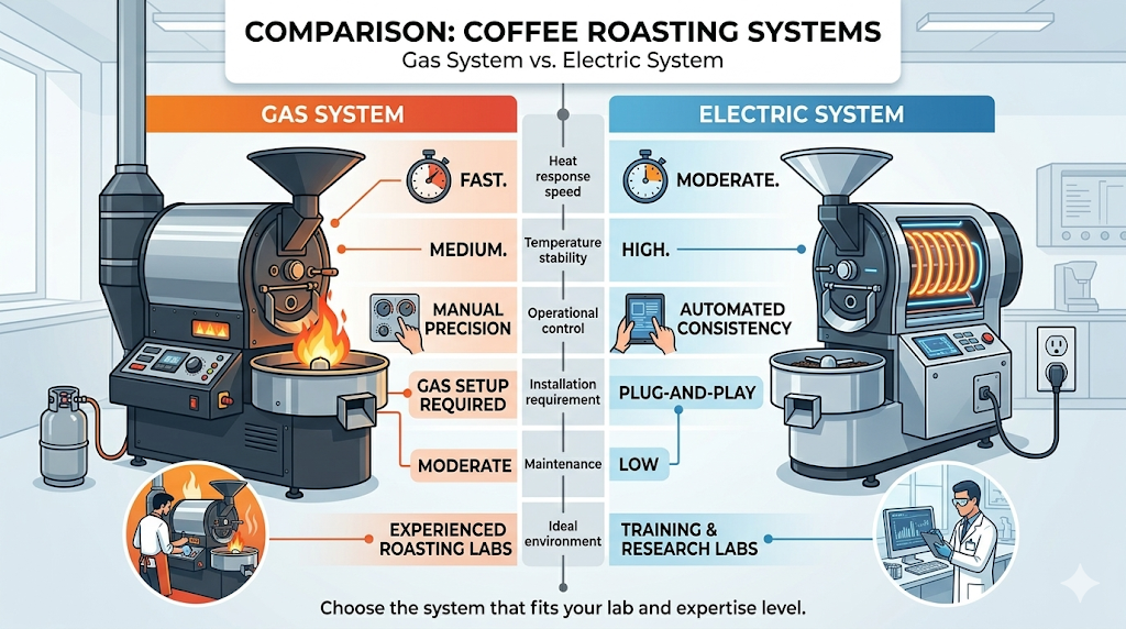 Gas vs Electric Lab Sample Roasters