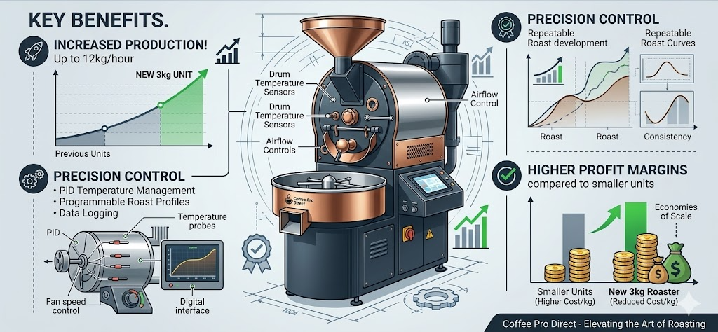 3kg shop roaster