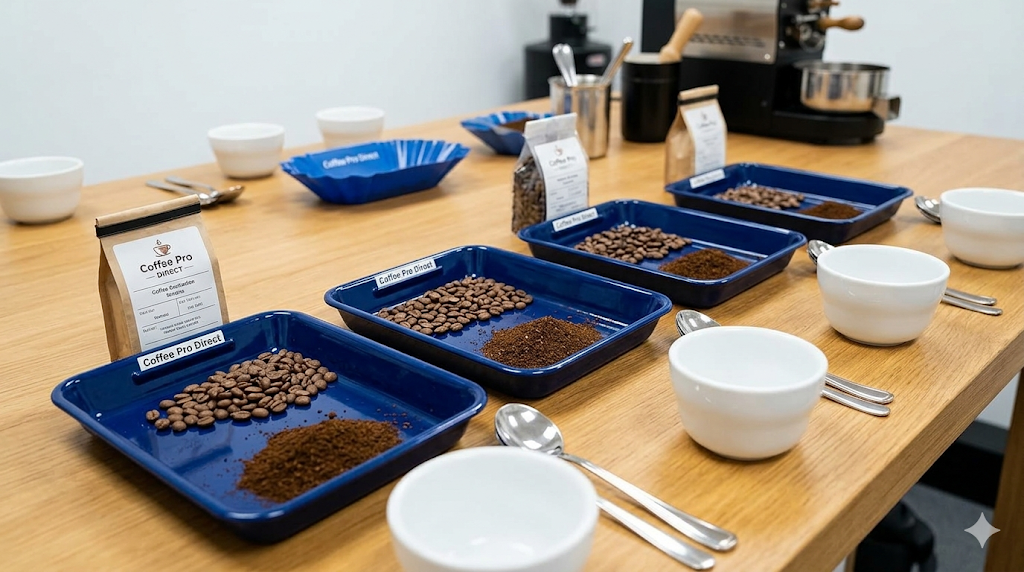 coffee cupping trays