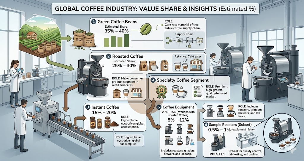 Global Coffee Industry Product-wise Value Distribution