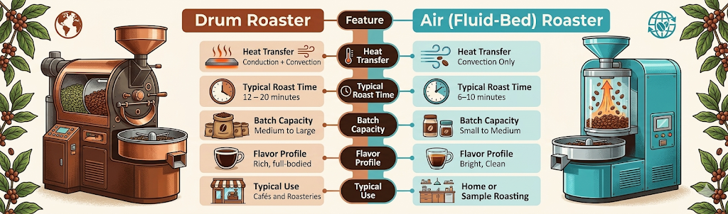 Drum Roaster vs Air Roaster Comparison