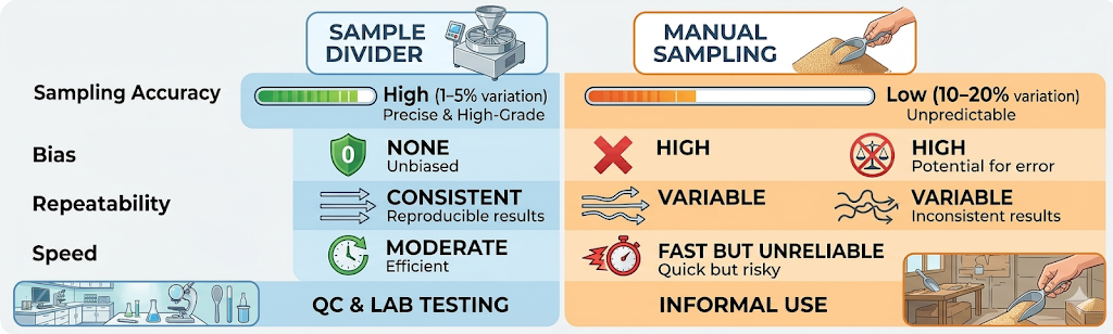 Sample Divider Vs Manual Sampling
