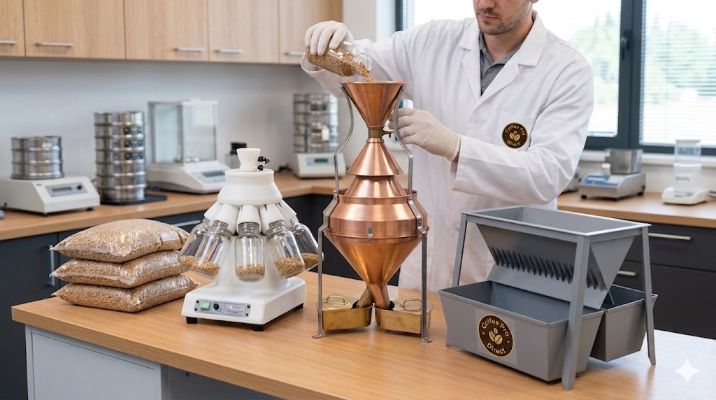 precision sample divider for coffee analysis