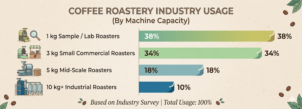 Coffee Roaster Capacity Usage in the Industry