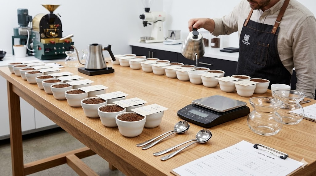coffee cupping equipment