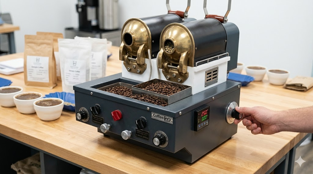 adjustable sample coffee roaster