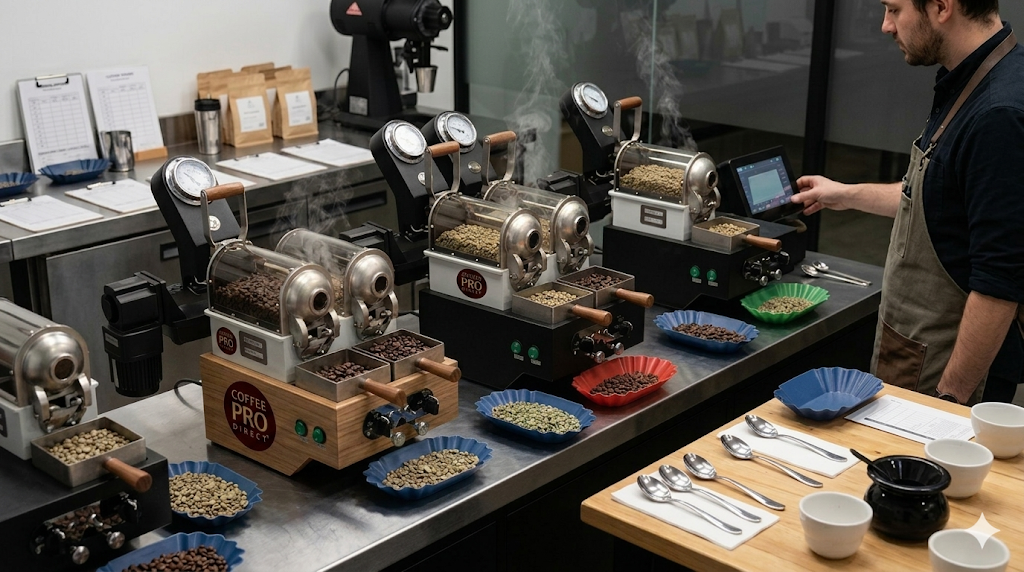 coffee lab roasting station